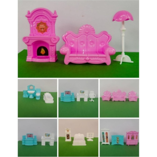 Casă de păpuși vilă mare cu mobilier complet