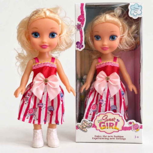 Păpușă muzicală Sweet Girl 27 cm cu rochie