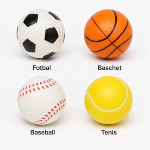 Set de 12 mingi moi sportive pentru copii