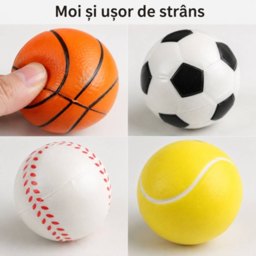 Set de 12 mingi moi sportive pentru copii