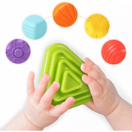 Cub de Activități Montessori cu Forme și Benzi Elastice