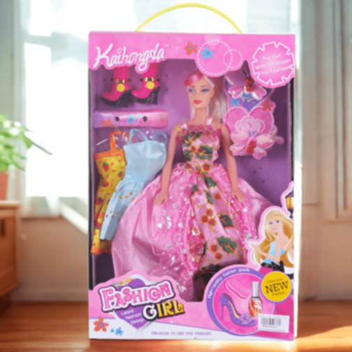 Păpușă Fashion Girl cu Rochii și Accesorii