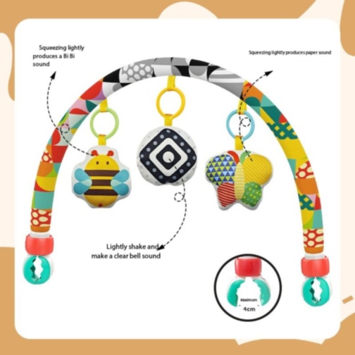 Arcadă senzorială reglabilă pentru pătuț și cărucior