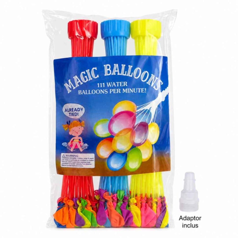 Ambalaj Magic Balloons cu 111 baloane și adaptor transparent inclus