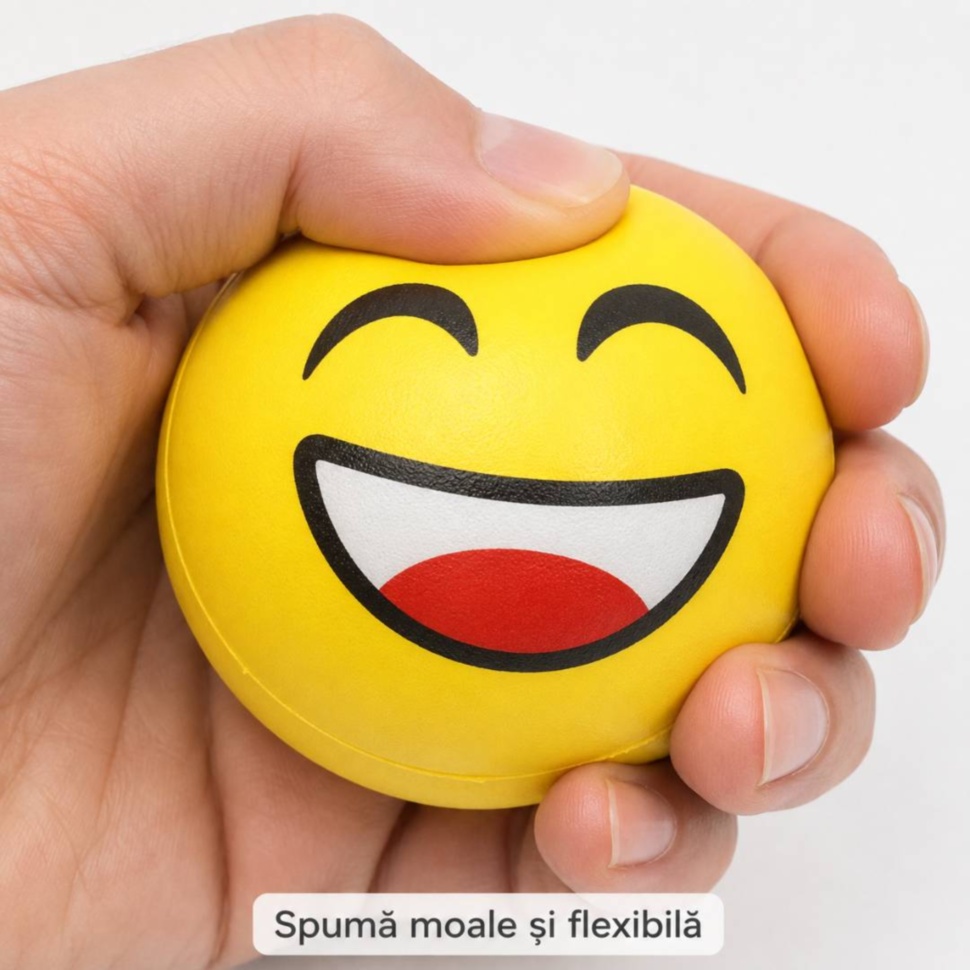 Prim-plan cu mingea antistres din spumă moale și flexibilă
