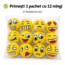 Set 12 mingi antistres moi cu fețe amuzante