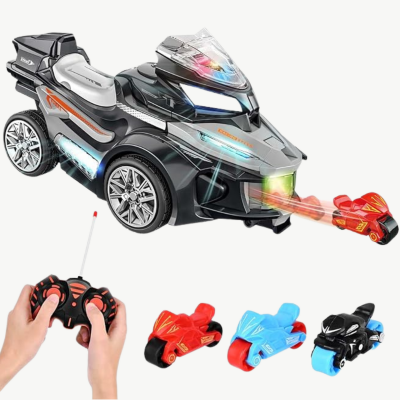 Motocicletă RC cu Telecomandă și 3 Mini Motociclete Ejectabile | image