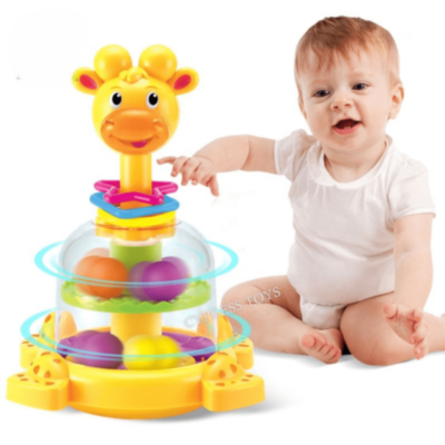 Girafă Interactivă cu Bile Rotative pentru Bebeluși | image