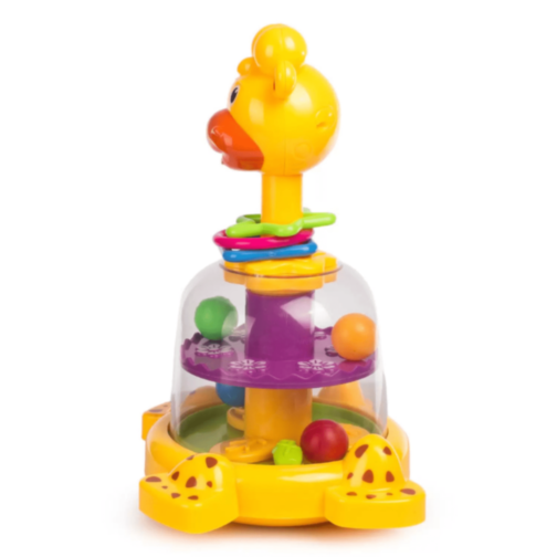Girafă Interactivă cu Bile Rotative pentru Bebeluși