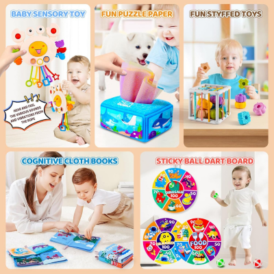 Set Montessori 12 în 1 pentru Bebeluși - Jucării Educaționale | image