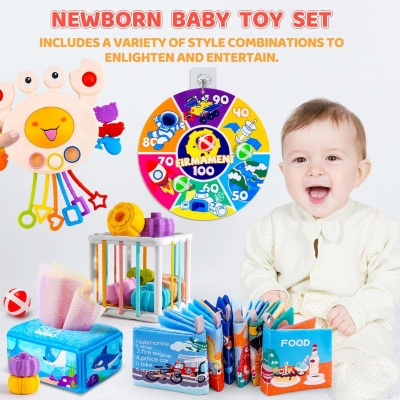 Set Montessori 12 în 1 pentru Bebeluși - Jucării Educaționale | image