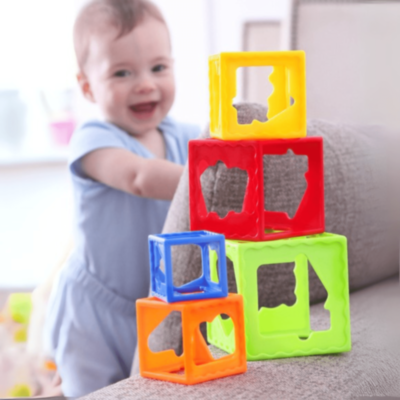 Cuburi Montessori de Stivuit și Sortat pe Culori | image