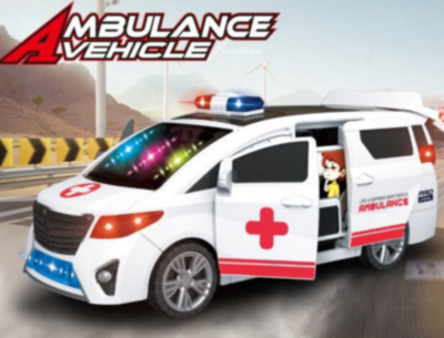 Ambulanță Interactivă cu Uși Automate și Rotire 360° | image