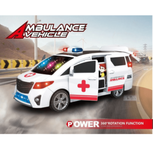 Ambulanță Interactivă cu Uși Automate și Rotire 360°  Ambulanță Interactivă cu Uși Automate și Rotire 360°