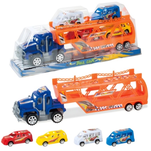 Camion transportor auto cu mașinuțe set vehicule copii (culoare aleatorie)