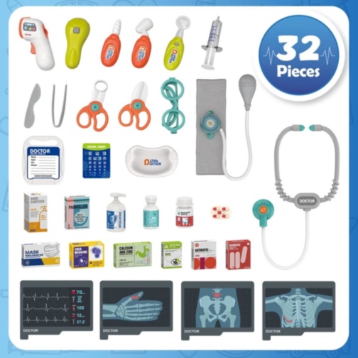 Cărucior Medical Interactiv 32 Piese pentru Copii