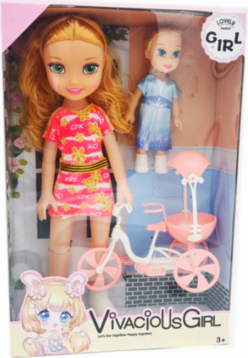 Set Păpușă Muzicala cu Mini-Frozen și Tricicletă