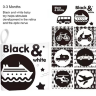 Set de 6 Cărți senzoriale Color & Black pentru bebeluși
