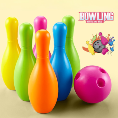 Set Bowling de Plastic pentru Copii cu 10 Popice