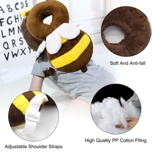 Protecție anticădere pentru cap, model Albină, ajustabilă și confortabilă