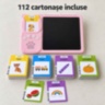 Tabletă educativă cu desen și 112 cartonașe în engleză