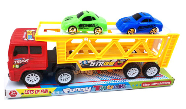 Camion cu Trailer și 2 Mașinuțe, 30cm