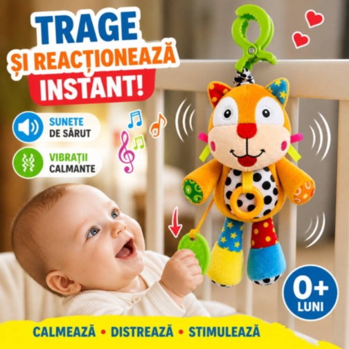 Jucărie Bebeluși cu Vibrații și Sunete pentru Cărucior