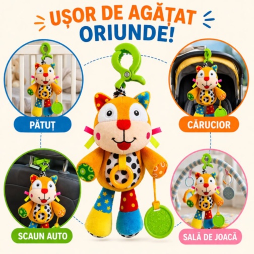 Jucărie Bebeluși cu Vibrații și Sunete pentru Cărucior