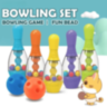 Set Bowling Colorat cu 10 Popice și 2 Bile – Jucărie Interactivă pentru Copii