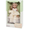 Păpușă Sennby Baby cu Rochie Alb-Crem și Accesoriu Elegant – 35 cm