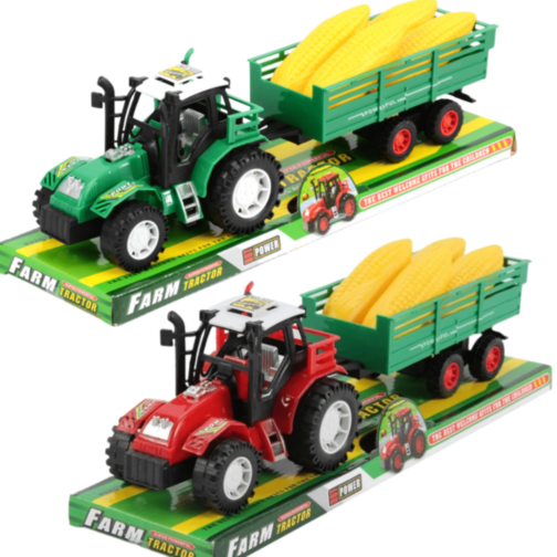 Tractor cu Remorcă și Porumb pentru Joacă 