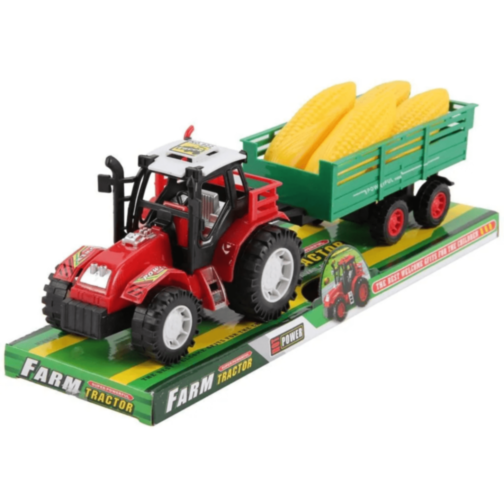 Tractor cu Remorcă și Porumb pentru Joacă 