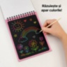Caiet creativ de răzuit cu 10 pagini multicolore