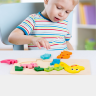 Puzzle Dinozaur din Lemn - Învață și Potrivește cu Cifre Colorate