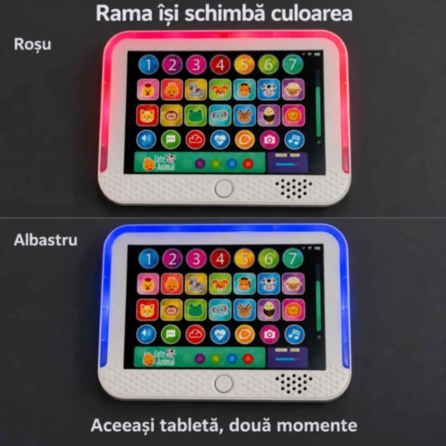 Tabletă educativă tactilă pentru copii cu sunete și lumini