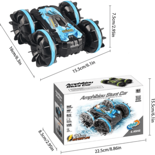 Mașinuță Amfibie cu Telecomandă 360° pentru Copii (culoare aleatorie) Mașinuță Amfibie cu Telecomandă 360° pentru Copii (culoare aleatorie)
