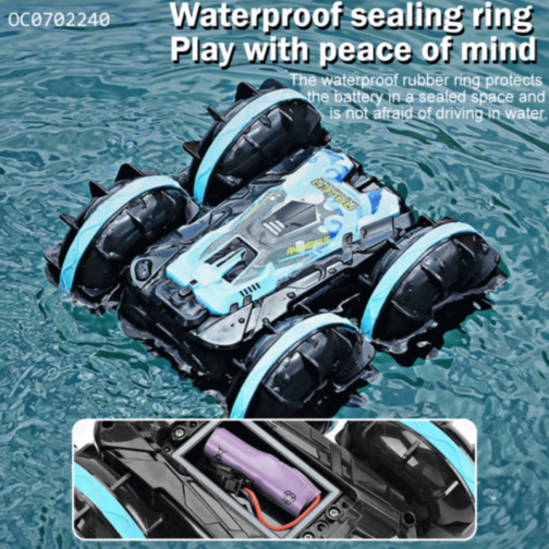 Mașinuță Amfibie cu Telecomandă 360° pentru Copii (culoare aleatorie) Mașinuță Amfibie cu Telecomandă 360° pentru Copii (culoare aleatorie)