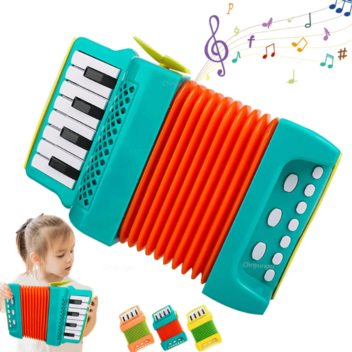 Acordeon Muzical pentru Copii cu Clape și Butoane (culoare aleatorie)