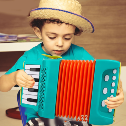 Acordeon Muzical pentru Copii cu Clape și Butoane (culoare aleatorie)