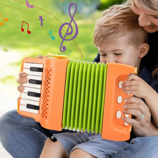 Acordeon Muzical pentru Copii cu Clape și Butoane (culoare aleatorie)