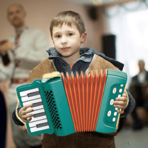 Acordeon Muzical pentru Copii cu Clape și Butoane (culoare aleatorie)
