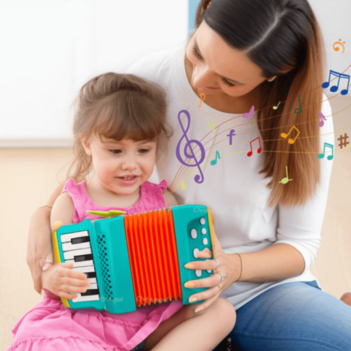 Acordeon Muzical pentru Copii cu Clape și Butoane (culoare aleatorie)