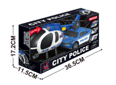 Elicopter și Mașinuță de Poliție cu Lumini și Sunete Realiste  | image