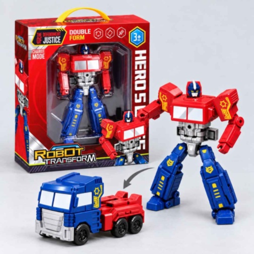 Robot transformabil în camion, articulat, 18 cm