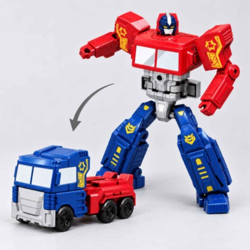 Robot transformabil în camion, articulat, 18 cm