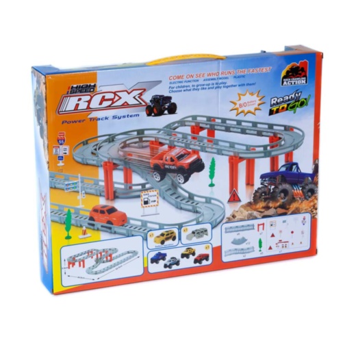 Pista Auto cu Circuit Suspendat cu 5 mașini (una electrică)