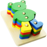 Puzzle din Lemn Montessori – Asamblează Ursulețul Colorat