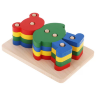 Puzzle din Lemn Montessori – Asamblează Ursulețul Colorat
