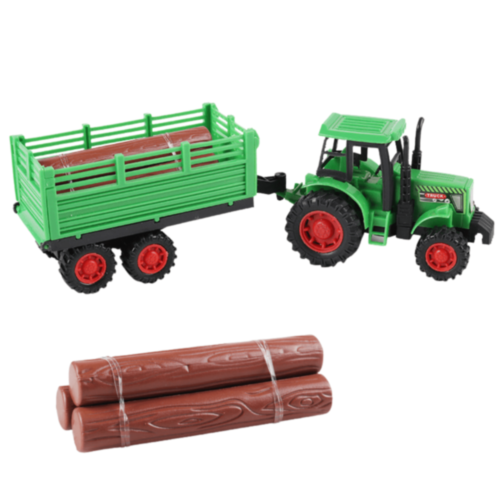 Tractor cu Remorcă pentru Lemne și Bușteni