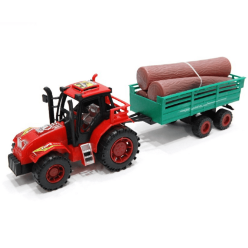 Tractor cu Remorcă pentru Lemne și Bușteni